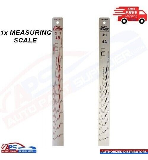 Fast Mover Double-Sided Aluminium Paint Mixing / Measuring Stick 2:1 /4:1 Ratio